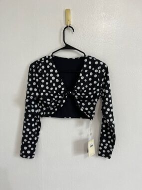 Free People Boamar Samanta Rash guard cropped Swim Top Size Large New